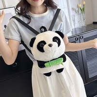 Sac à dos en peluche panda mignon personnalisé OEM, sac à bandoulière en peluche douce, sac à dos de voyage Kawaii pour enfants, filles, femmes