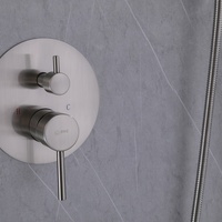 Mitigeur de douche encastré en laiton à poignée unique, avec cartouche céramique, pour eau chaude et froide douce, idéal pour salles de bain de luxe et hôtels