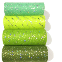 100 Yards 100% Polyester Chaîne Tricoté Léger Résistant À La Déchirure Sequin Tulle Rouleau pour Les Filles De Mariage De L'usine