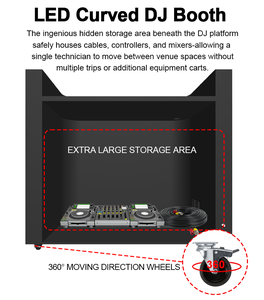 Dj Station Fachada Escritorio Soporte Mesa Cabina portátil Led Video Wall Pantalla Dj Booth - Product Image 5