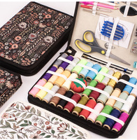 Kit de boîte à couture de voyage professionnel mini portable pour hôtel, kit de fils à aiguilles pour couture, kit de couture, sac de boîte d'hôtel