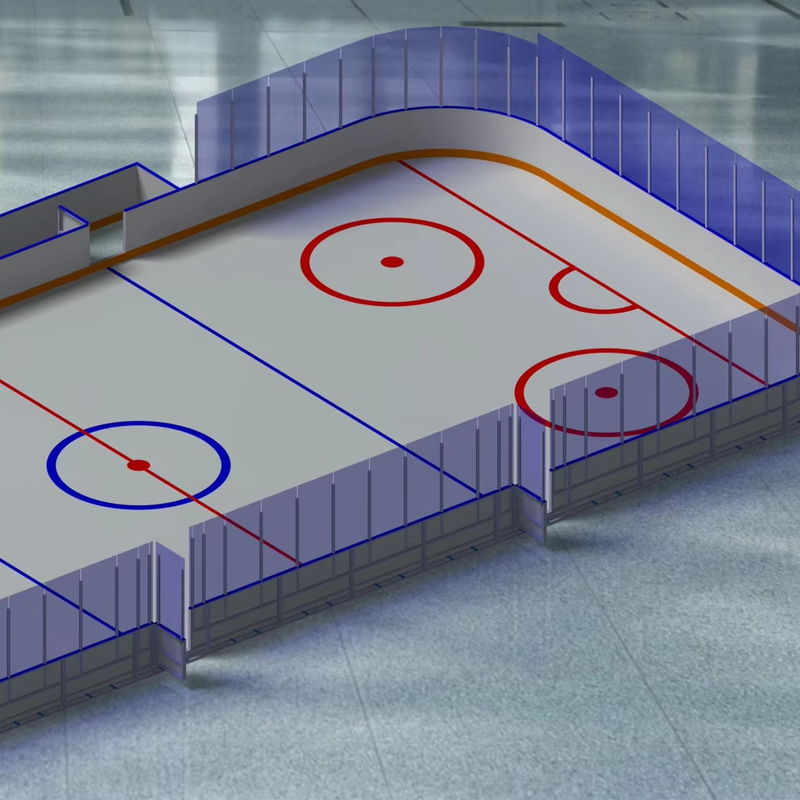 Ice Skating Board hockey Practicing Synthetic