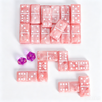 Jeu de dominos professionnel double 6 à effet marbre, écologique, dominos en résine codés par couleur, spinner doré, logo personnalisé