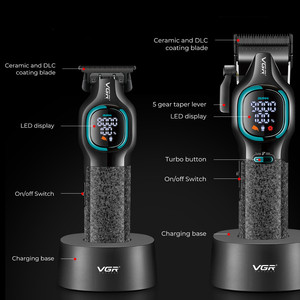 VGR V-886 S2 <span class=keywords><strong>Tagliacapelli</strong></span> <span class=keywords><strong>Professionale</strong></span> con Lama in Ceramica e Motore 9000RPM, Trimmer Cordless per Stilisti e Barbieri - Product Image 5
