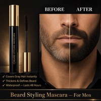 Mascara coiffant pour barbe de haute qualité pour hommes, super imperméable, épaississant, assombrissant, longue tenue
