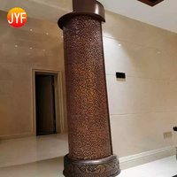 Panel Decorativo de Revestimiento de Columnas de Acero Inoxidable EL459, Diseño Interior de Vestíbulo de Hotel, Decoración de Proyectos de Revestimiento Metálico Personalizado