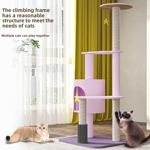 Mor Pet kedi tırmanma çerçeve Runpin çok fonksiyonlu Pet kedi tırmalama sütunu dayanıklı orta büyük kedi - Product Image 4