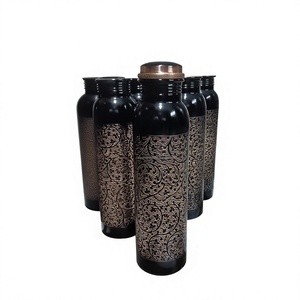 100% copper <b>bottle</b> Friendly Indian Copper <b>Bottle</b> Kitchen and Tabletop Drinkware Pure Copper <b>metal</b> <b>Water</b> <b>Bottles</b> - Product Image 1