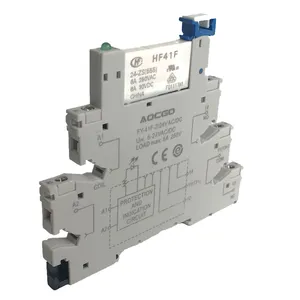 PLC I/O port Elektromagnetische Kontaktieren Dünne Interface Relais Modul 6A 1 KEINE + 1 NC 24VDC/AC