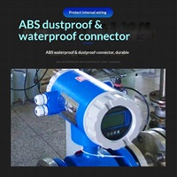 Flowmeter Elektromagnetik Air Limbah Cairan Asam-Basa Tampilan Digital Elektronik Sensor Presisi Tinggi Terintegrasi Pipa