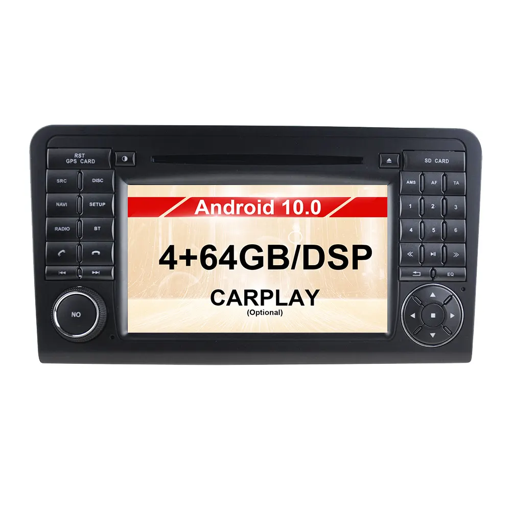 Lecteur dvd de voiture pour Mercedes benz ML CLASS W164 ML300 ML350 2005-2012 Android autoradio stéréo avec Navigation GPS Auto stéréo