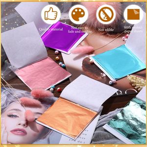 8*8,5 cm 2000 hojas imitación oro decoración pared arte manualidades muebles para el hogar dorado Taiwán colores hoja fundición Aleación de Metal - Product Image 2
