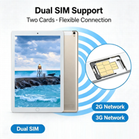 Tablette 3G bon marché OEM avec double carte SIM et Wi-Fi, écran 10,1 pouces, tablette Android PAD MTK Quad Core PC, 3000 mAh