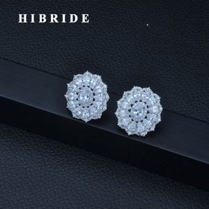 Hibride ใหม่ brilliant รูปดอกไม้ลูกบาศก์เพทายหญิงสาวความงามต่างหูเครื่องประดับ Broncos เครื่องประดับ GiftsE-948ปาร์ตี้ - Product Image 1