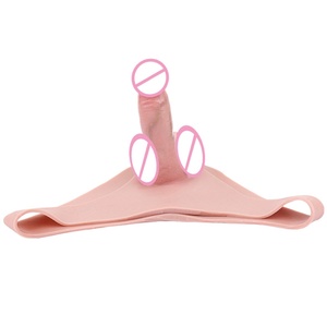 FAAK Hollow Strap on <b>Dildo</b> Penis Pants Realistic Soft Silicone Penis Panties Adults Sex Toys Wearable Hollow <b>Dildo</b> Penis for Men - Product Image 6