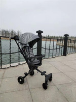 Poussette de luxe pour bébés, pliable, légère, à la mode, utilisable en voiture