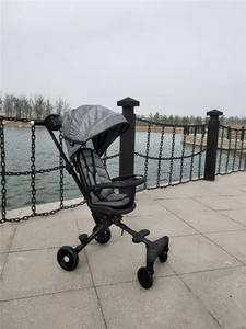 Cochecito de bebé <span class=keywords><strong>plegable</strong></span> de una mano, carrito de bebé ligero de diseño de moda, de lujo - Product Image 6