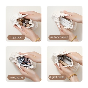 Fabbrica all'ingrosso logo personalizzato design di lusso nuovo rosa <span class=keywords><strong>piccola</strong></span> pelle PU mini sacchetto da toilette viaggio trucco cosmetico - Product Image 2