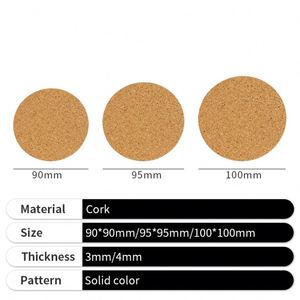 Square Round <b>Cork</b> <b>Coasters</b> Wholesale Custom Heat-resistant Non-slip Table Mat - Product Image 5