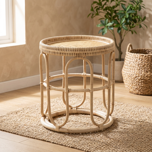 Mesa de Centro Redonda de Ratán Tejido Hecha en Vietnam, Materiales Ecológicos, Muebles para el Hogar, Decoración del Hogar, Venta al por Mayor - Product Image 1