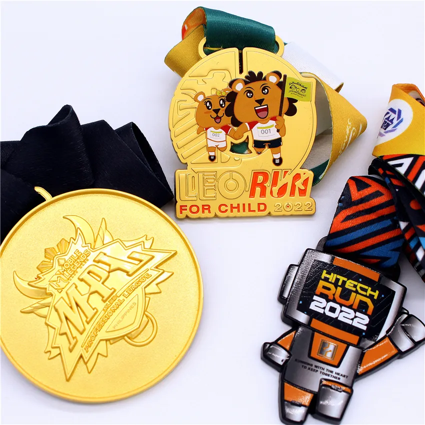 도매 저렴한 디자인 자신의 빈 아연 합금 3D 골드 수상 마라톤 실행 사용자 정의 금속 스포츠 메달
