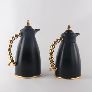 <span class=keywords><strong>Set</strong></span> di 2 Thermos Arabi di Lusso da 1000ML e 700ML, Caraffa Termica Rosa per Caffè e Tè, Servizi da Tavola Dorati e Argentati - Product Image 1
