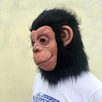 Masque de singe réaliste en latex pour déguisement d'animal Cosplay Halloween