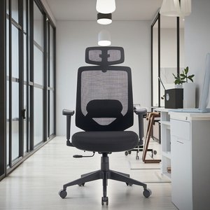 Chaise de bureau ergonomique simple et moderne, extensible, avec siège rembourré réglable en hauteur, économique pour usage en atelier - Product Image 1