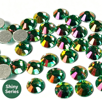 Strass en verre colorés SS3-SS40 à dos plat non thermocollants pour robes de mariée, chaussures, sacs et loisirs créatifs – Vente en gros usine
