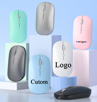 Souris sans fil silencieuse USB promotionnelle à bas prix, portable, en plastique, avec impression de logo personnalisé, multi-appareils, pour usage bureautique, commande en gros