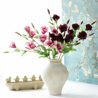Lisianthus Buatan untuk Dekorasi Rumah, Hiasan Meja, Ornamen, Rangkaian Bunga Pernikahan, Eustoma Buatan