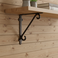 Support d'étagère en fonte forgé à la main de forgeron antique crochet conception Simple pour cuisine salle de bain quincaillerie domestique de vente chaude
