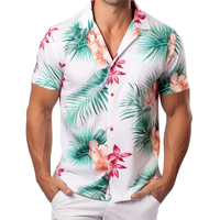 Polo de golf pour homme à séchage rapide, motif tropical, manches courtes, vêtements de sport respirants, polo décontracté pour l'été