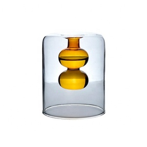 <span class=keywords><strong>Bouteille</strong></span> en <span class=keywords><strong>verre</strong></span> à double paroi colorée créative pour centres de table <span class=keywords><strong>Vase</strong></span> en <span class=keywords><strong>verre</strong></span> coloré de mariage pour la décoration de la maison - Product Image 5