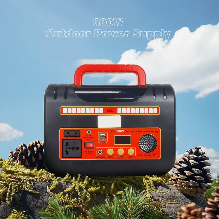 B1 Pure Sine Wave 220v AC Power camping solar generator 300w 256wh outdoor portable power station 300w for Travel