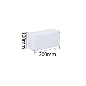 200x100x70mm IP65 <b>Waterproof</b> Junction <b>Box</b> ABS Plastic Pre-drilled 8 Holes with Rubber Plugs Built-in Sealing Strip Outdoor - Product Image 4