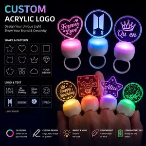 ไฟนิ้ว LED แบบวงแหวนเรืองแสง ขายส่งจำนวนมาก แผงพลาสติกสั่งทำได้ สำหรับคอนเสิร์ต/เทศกาล ยอดนิยมในญี่ปุ่นและเกาหลี โรงงานขายตรง - Product Image 2