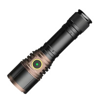 Senter LED 21700 Aluminium Alloy 50W Tipe-C Isi Ulang 5 Mode Lampu Genggam untuk Berkemah