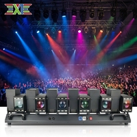 Projecteur rotatif XJ RGBW pleine couleur à 12 faisceaux, avec contrôle DMX512 pour DJ, clubs, concerts, événements (lumière auxiliaire)