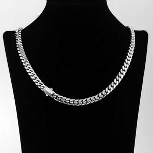 Collar de Cadena Cubana de Acero Inoxidable con Baño de Titanio, Cadenas de Alta Calidad, Ancho de 6/8/10/12/14 mm - Product Image 5
