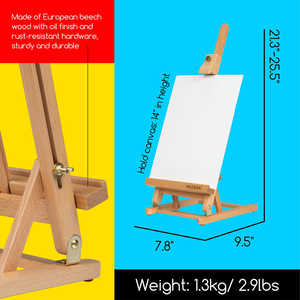 Meeden Acryl Schilderij Set Met Tekening Ezel Penselen Palet Canvas Paneel Accessoires Voor Kunstenaar - Product Image 3