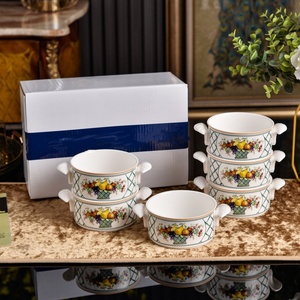 Wholesale Dinnerware <b>Sets</b> Ceramic Bone China Fruit Pattern Eco-friendly Dishwasher Safe for Hotel <b>Restaurant</b> Home Use - Product Image 6