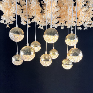 Accesorios DE BODA etapa fiesta colgante luz lugar decoración <span class=keywords><strong>10</strong></span> bolas gota techo boda decoración candelabro luces colgantes - Product Image 2