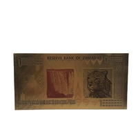Livraison gratuite 1000 pièces de billets de banque commémoratifs en or du Zimbabwe de vigintillion dollars dans une boîte