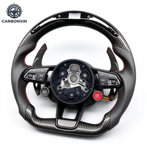 Volante de Fibra de Carbono LED para Audi A4L A6L A5 A3 A7 Q5 Q7RS3 RS4 S4 S5 S6 RS3 RS5 RS7 R8, Volante Personalizado para Automóvil - Product Image 1