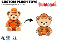 Peluche Ours Personnalisée – Douce, Rembourrée en Coton PP, Taille Personnalisée, Cadeau d'Entreprise Promotionnel