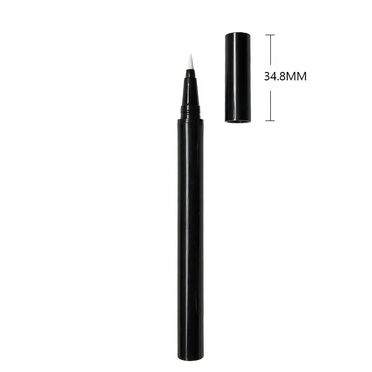Private Label Black Eyeliner Pencil Tube Special For Vacuum Straight Liquid Shake Eye Pen Packaging Waterproof Belt With Ball