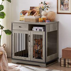 เตียงนอนสุนัขหลายขนาด48-60นิ้วกรงวางซ้อนกันได้สำหรับสุนัขขนาดใหญ่ทำจากไม้ดีไซน์ใหม่ - Product Image 4