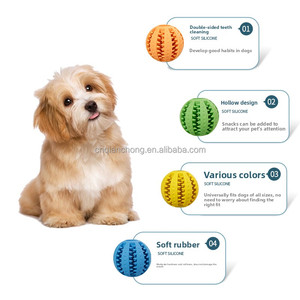 Jouet pour animaux de compagnie indestructible en forme de balle, jouet à mâcher interactif en caoutchouc naturel durable pour les chiens qui mâchent fortement, nettoyage des dents - Product Image 6