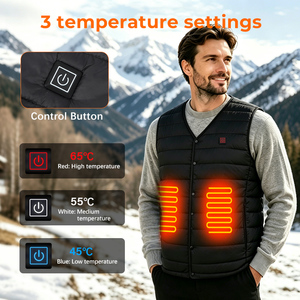 Ultra Lightweight V Neck Heated Vest USB Inner Wear Electric Heating <strong>Gilet</strong> for Winter Outdoor Daily Work Use Hiking Camping - Product Image 3